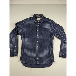 Taylor Stitch navy blue arrow pattern button-front‎ shirt (size: 40/M)